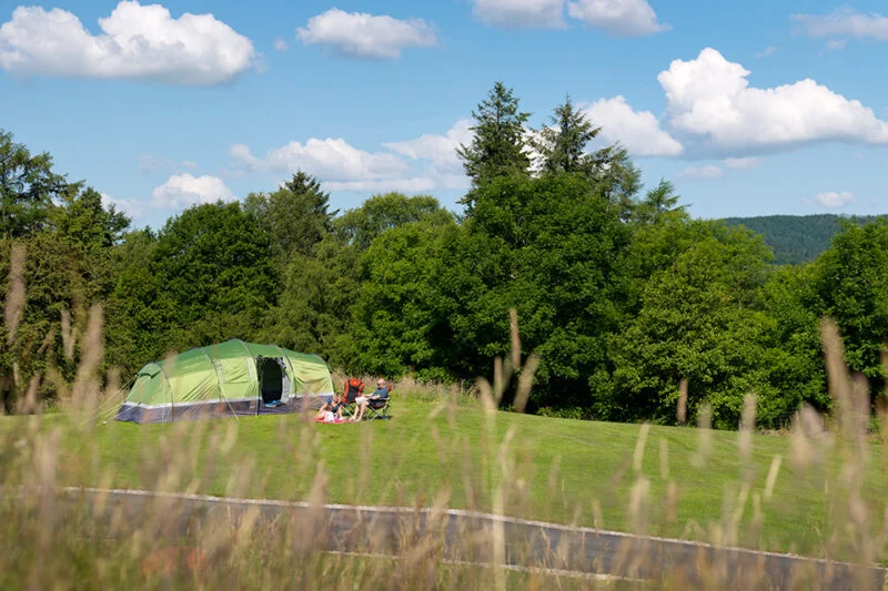 Camping tent on pitch