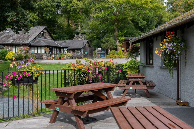 bar and restaurant outside seating area