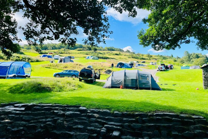 Camping in the Lake District with beautiful views