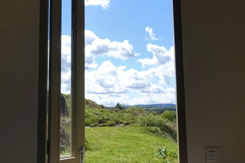 view from lake district glamping pod