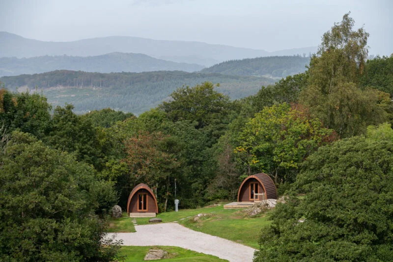 camping pods in the lake district park cliffe