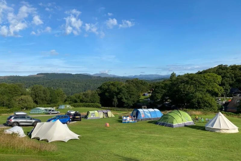 Tents pitched at Park Cliffe
