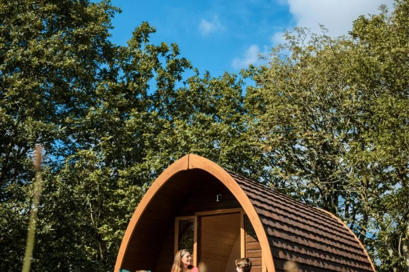 camping pods external portrait Lake District