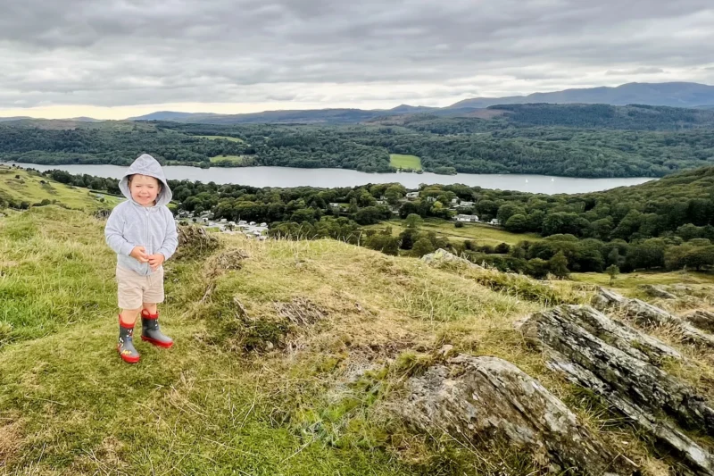 child walking lake district fell