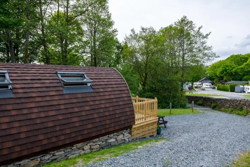 deluxe camping pod lake district campsite