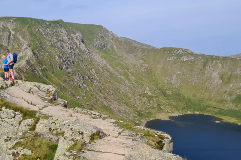family lake district view