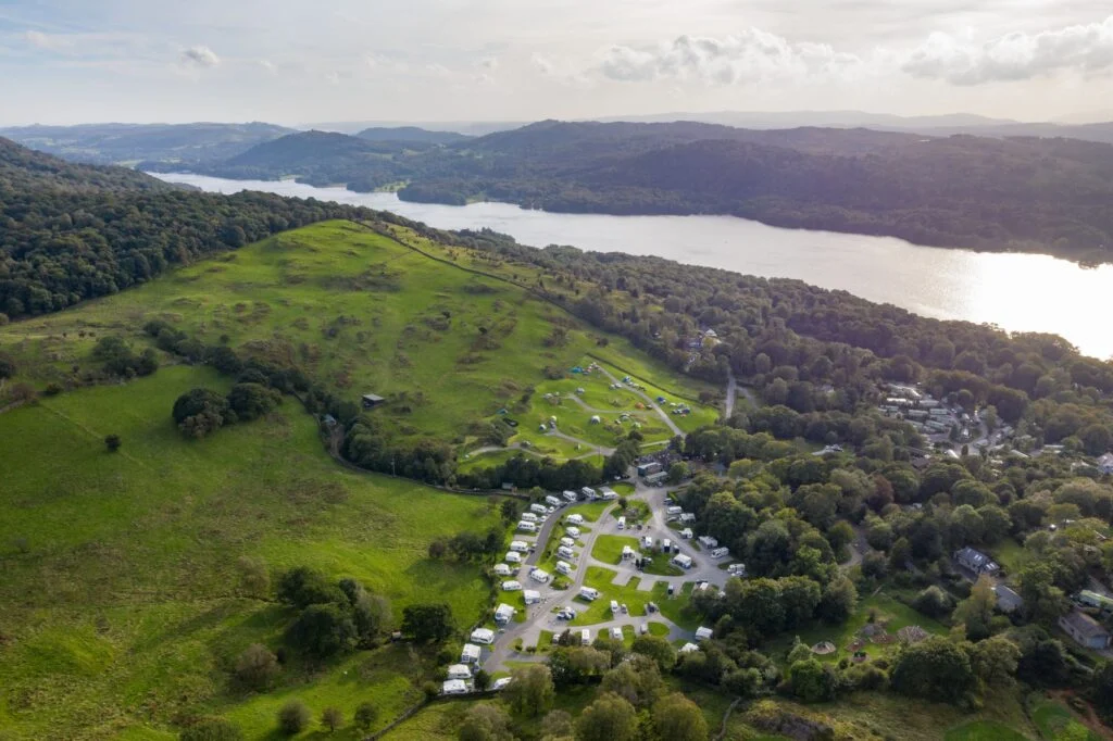 Park Cliffe Aerial site shot Lake District