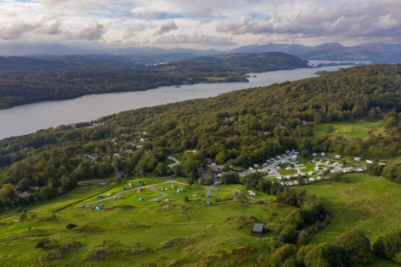 Park Cliffe Aerial site shot Lake District
