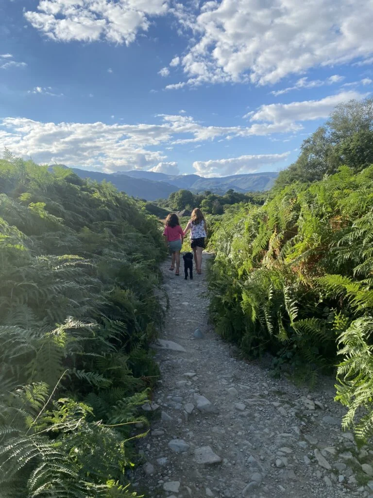 park cliffe family enjoying blue sky