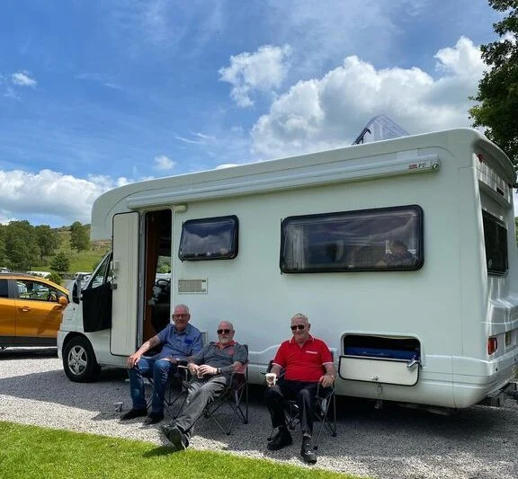 park cliffe motorhome relaxing