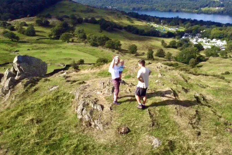 family walking in the lake district