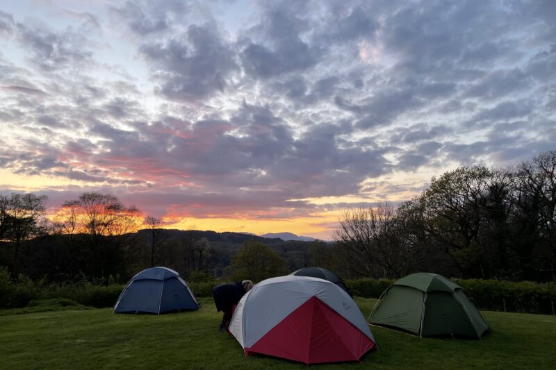 park cliffe sunset tents