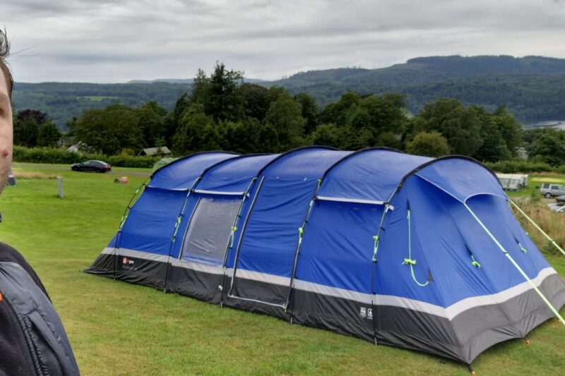 camping at park cliffe in the lake district
