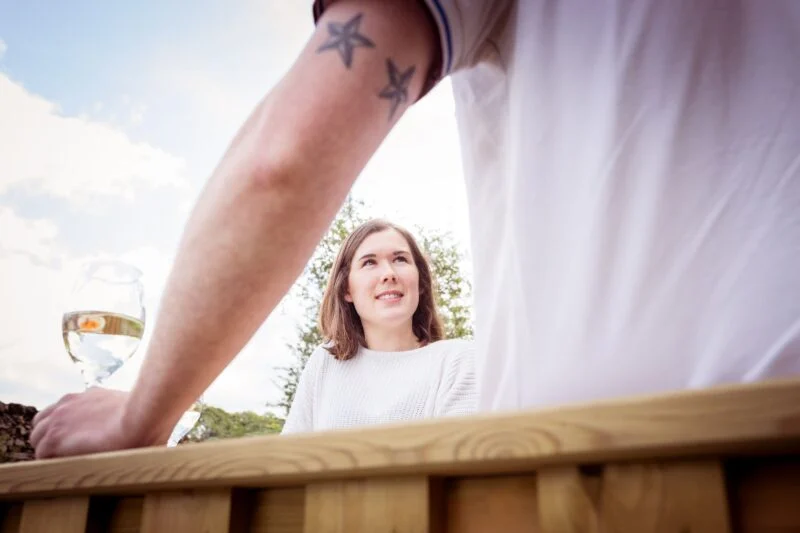 shepherds hut wine glass Lake District