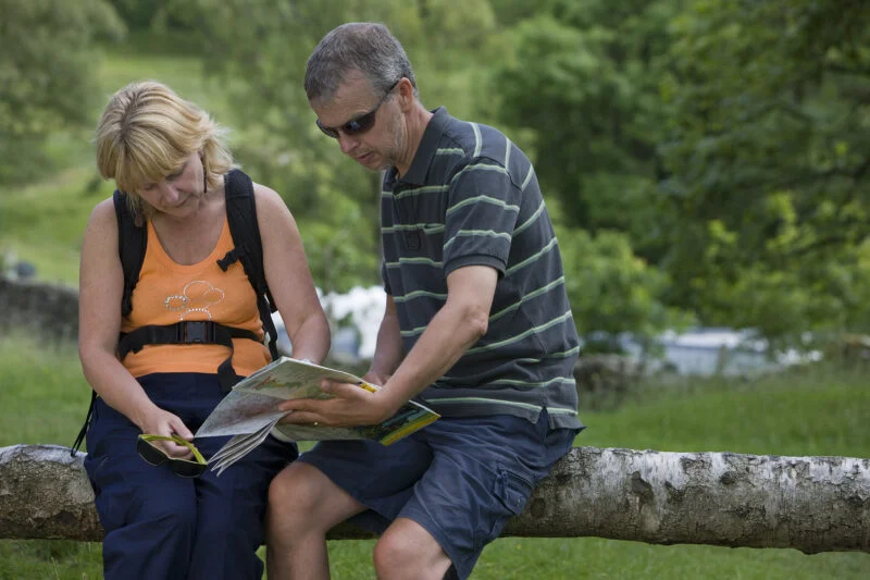 Park Cliffe couple reading map