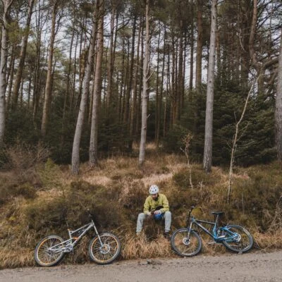mountain biker in grizedale forest