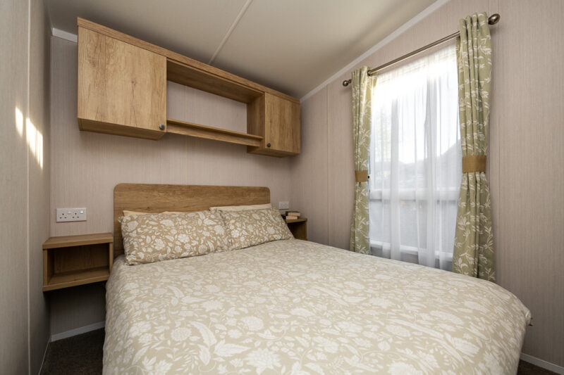 static caravan double bedroom