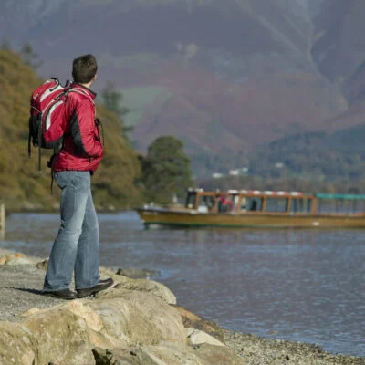 man standing on the banks of derwenter
