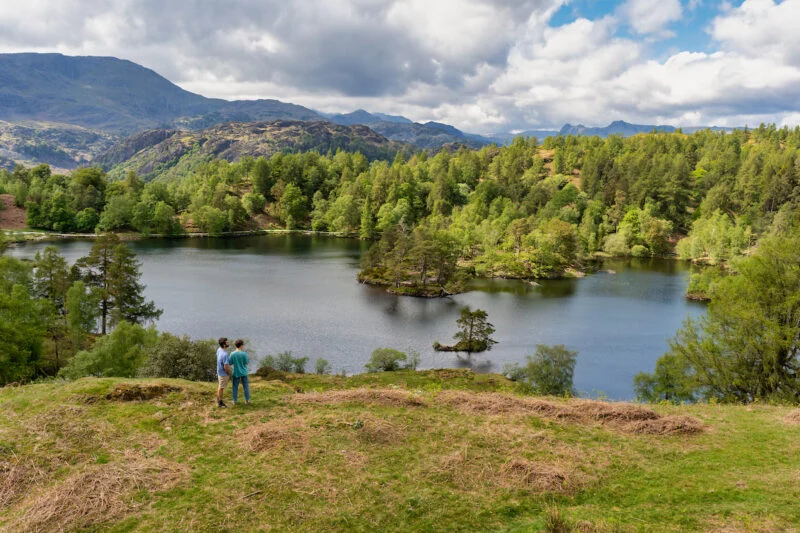 couple walking in coniston
