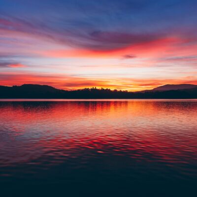 lake windermere sunset