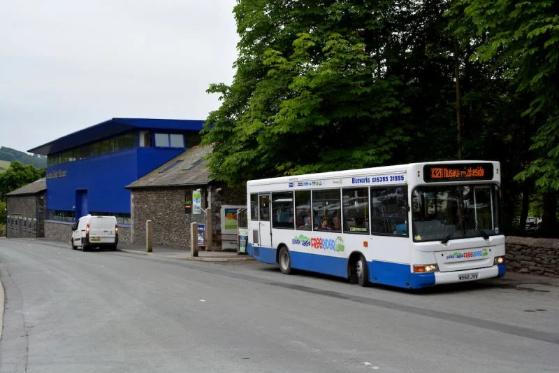 bus outside of Lakeland Motor Museum