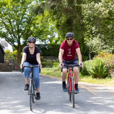 Biking in Park Cliffe in the Lake District