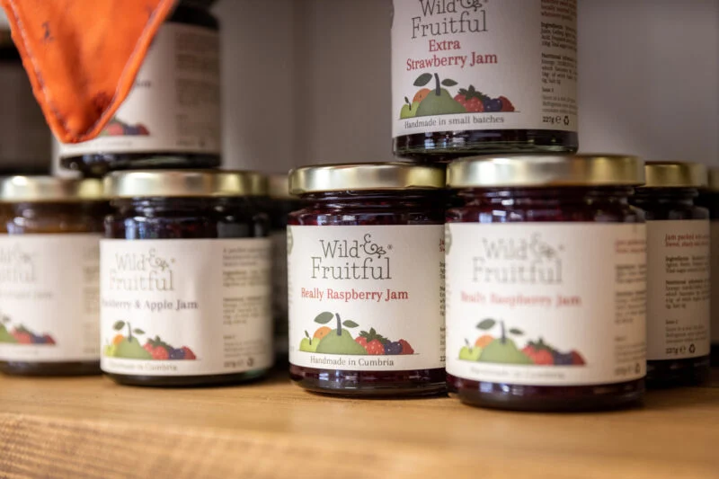 Breakfast foods in the shop in park cliffe the lake district