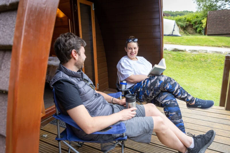 Couple Camping Glamping Pod Park Cliffe