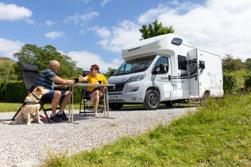 Couple Motorhome in Park Cliffe