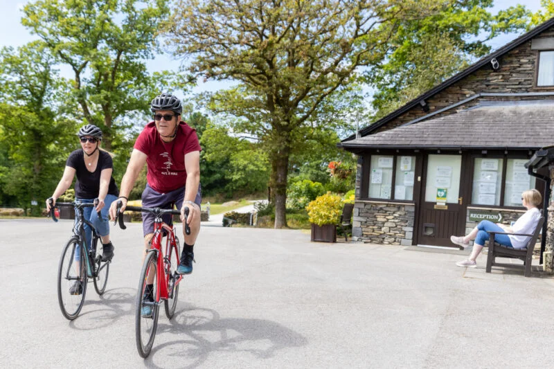Lake District biking in park cliffe