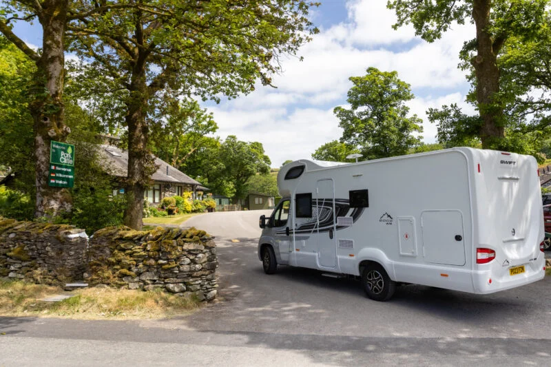 Motorhomes in the Lake District at Park cliffe