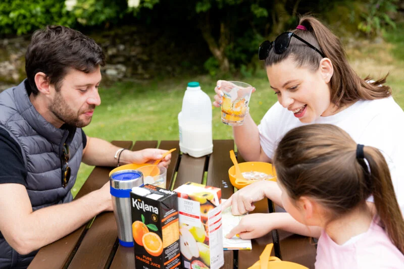 family glamping camping pod at lake district