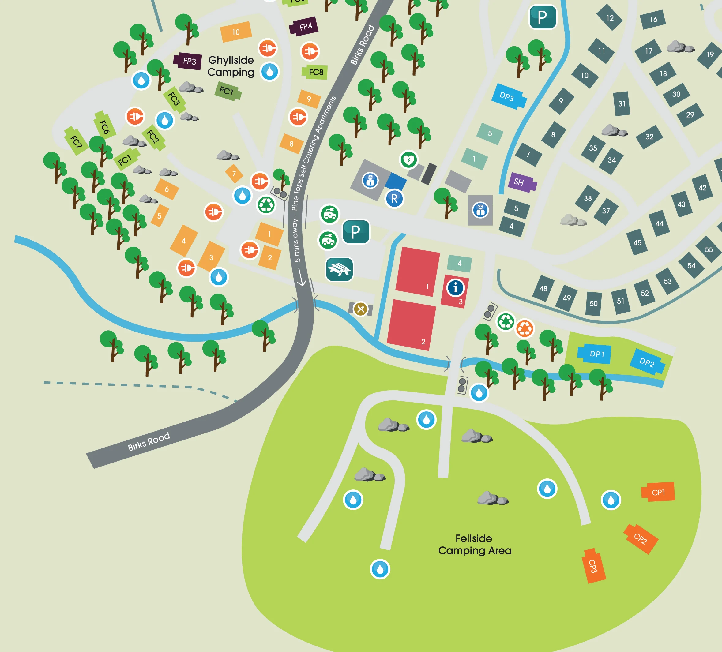 park cliffe fellside map